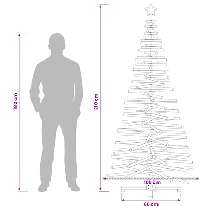 Houten kerstboom KOTKA 210 cm Massief grenenhout