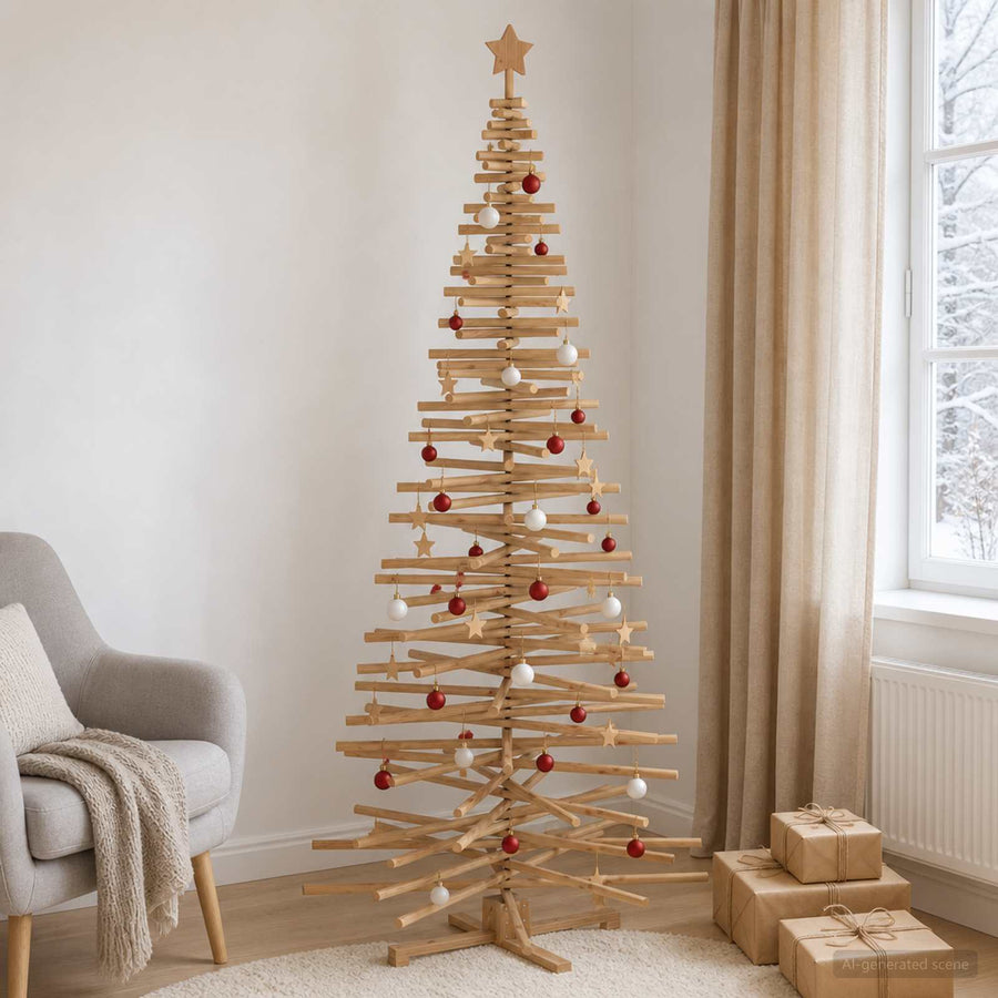 Houten kerstboom KOTKA 240 cm Massief grenenhout