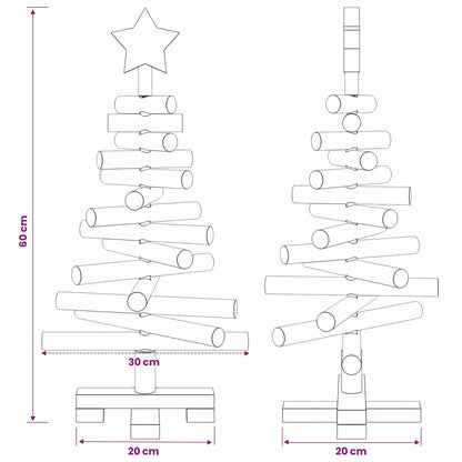 Houten kerstboom KOTKA 60 cm Massief grenenhout