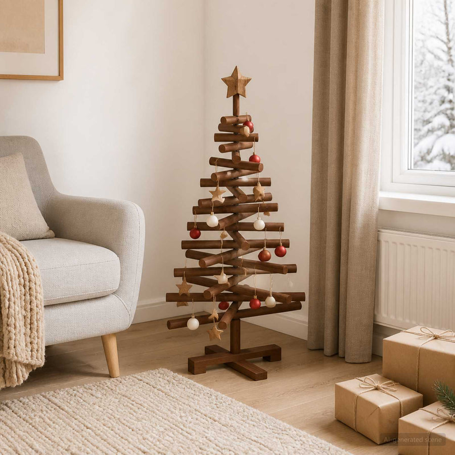 Houten kerstboom KOTKA 90 cm Massief grenenhout