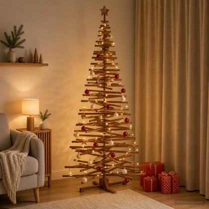 Houten kerstboom KOTKA 240 cm Massief grenenhout