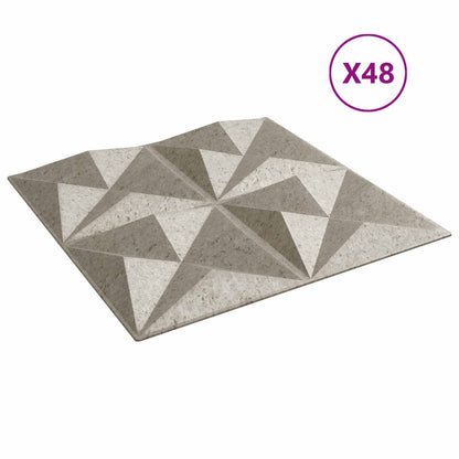 Wandpanelen 48 pcs Origami beton 50 x 50 cm XPS Schuim