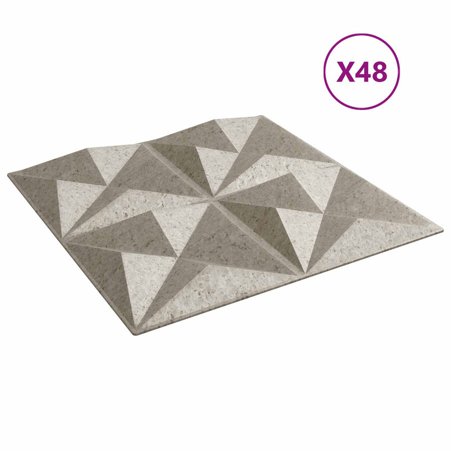 Wandpanelen 48 pcs Origami beton 50 x 50 cm XPS Schuim