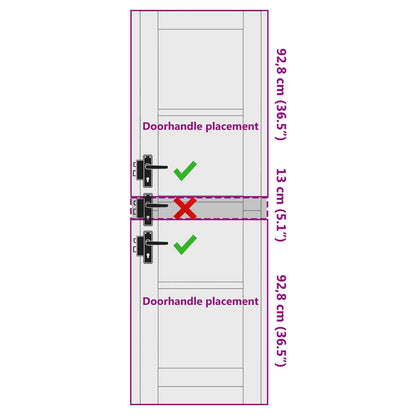 Binnendeur Wit 61 x 198,5 cm Multiplex
