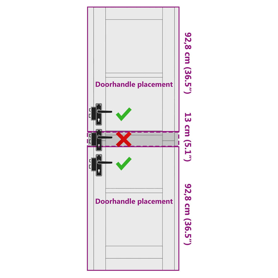 Binnendeur Wit 61 x 198,5 cm Multiplex