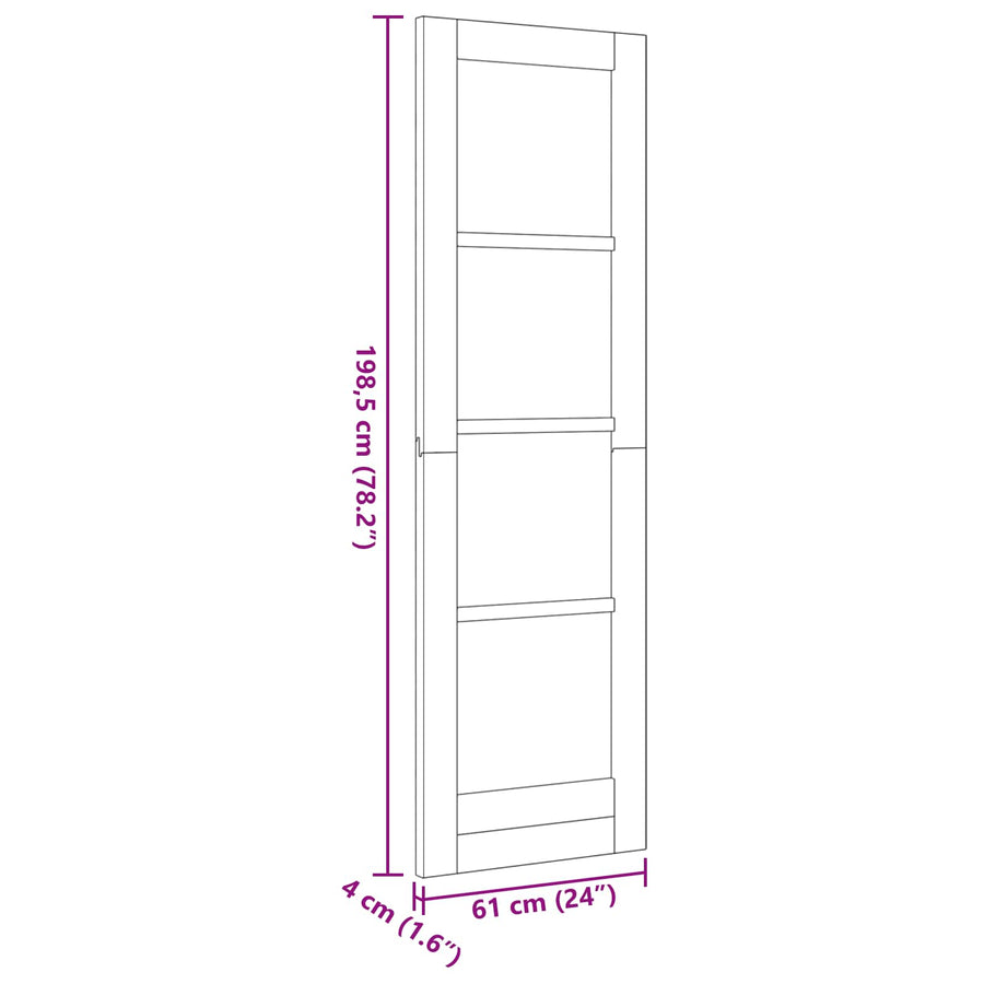 Binnendeur Wit 61 x 198,5 cm Multiplex