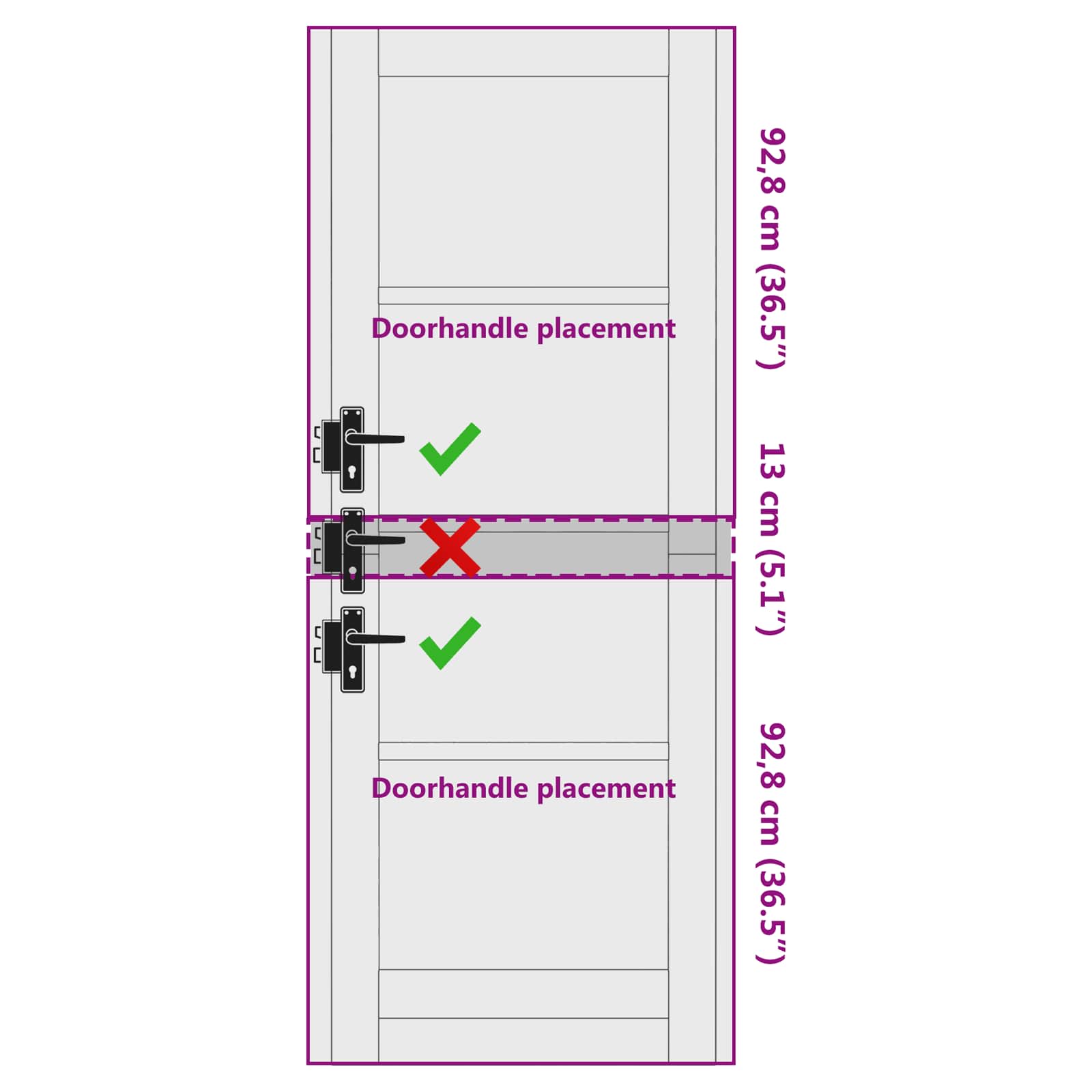 Binnendeur Wit 73,5 x 198,5 cm Multiplex