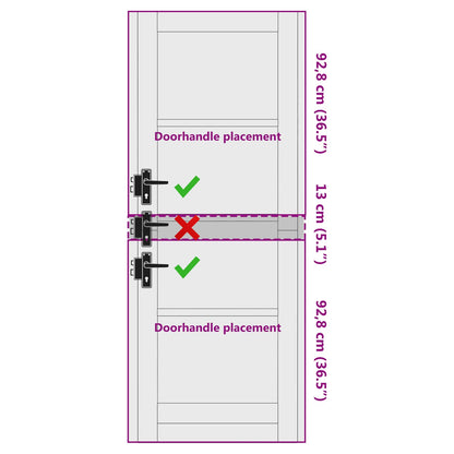 Binnendeur Wit 73,5 x 198,5 cm Multiplex