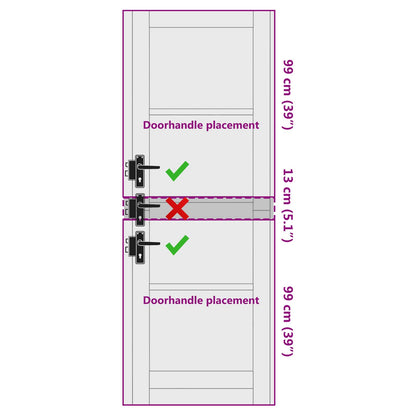 Binnendeur Wit 73,5 x 211 cm Multiplex