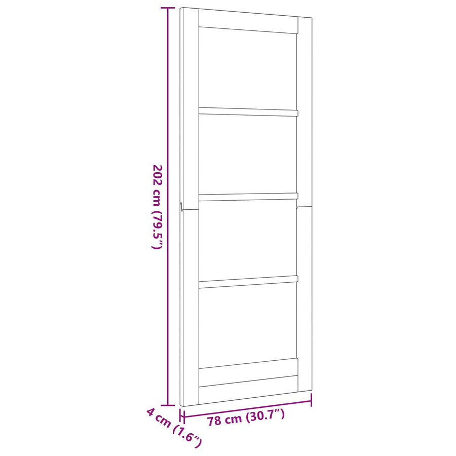 Binnendeur Wit 78 x 202 cm Multiplex