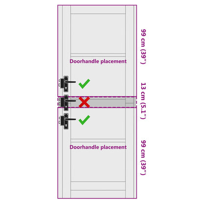 Binnendeur Wit 78 x 211 cm Multiplex