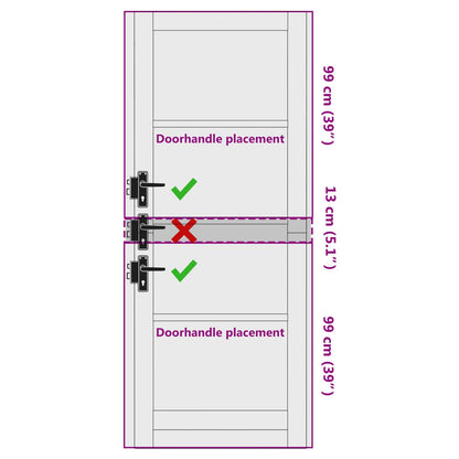 Binnendeur Wit 83 x 211 cm Multiplex