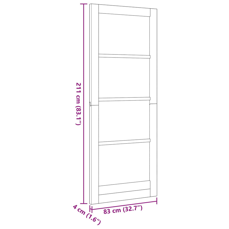 Binnendeur Wit 83 x 211 cm Multiplex