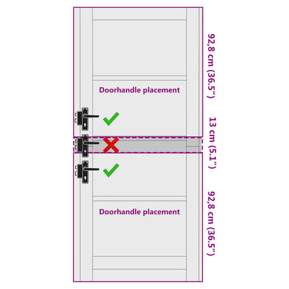 Binnendeur Wit 86 x 198,5 cm Multiplex