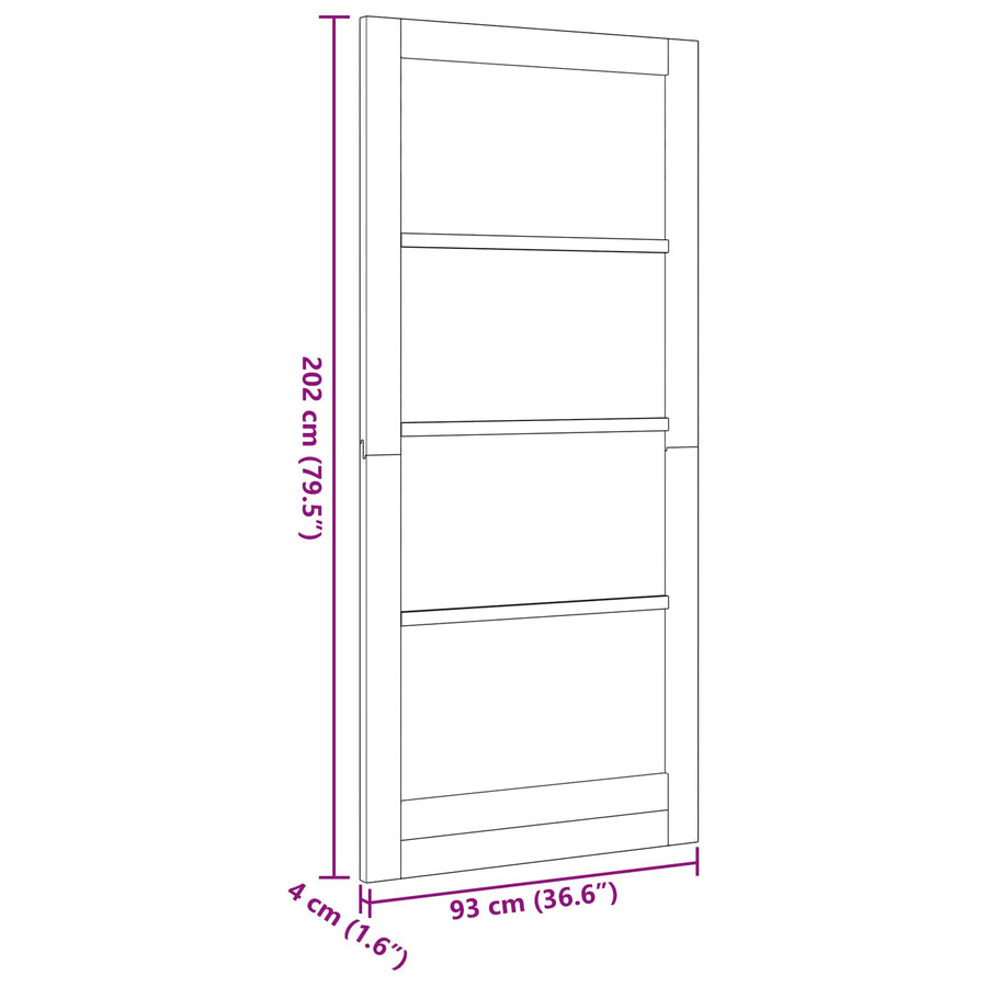Binnendeur Naturel 93 x 202 cm Multiplex