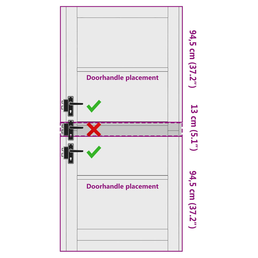 Binnendeur Wit 93 x 202 cm Multiplex