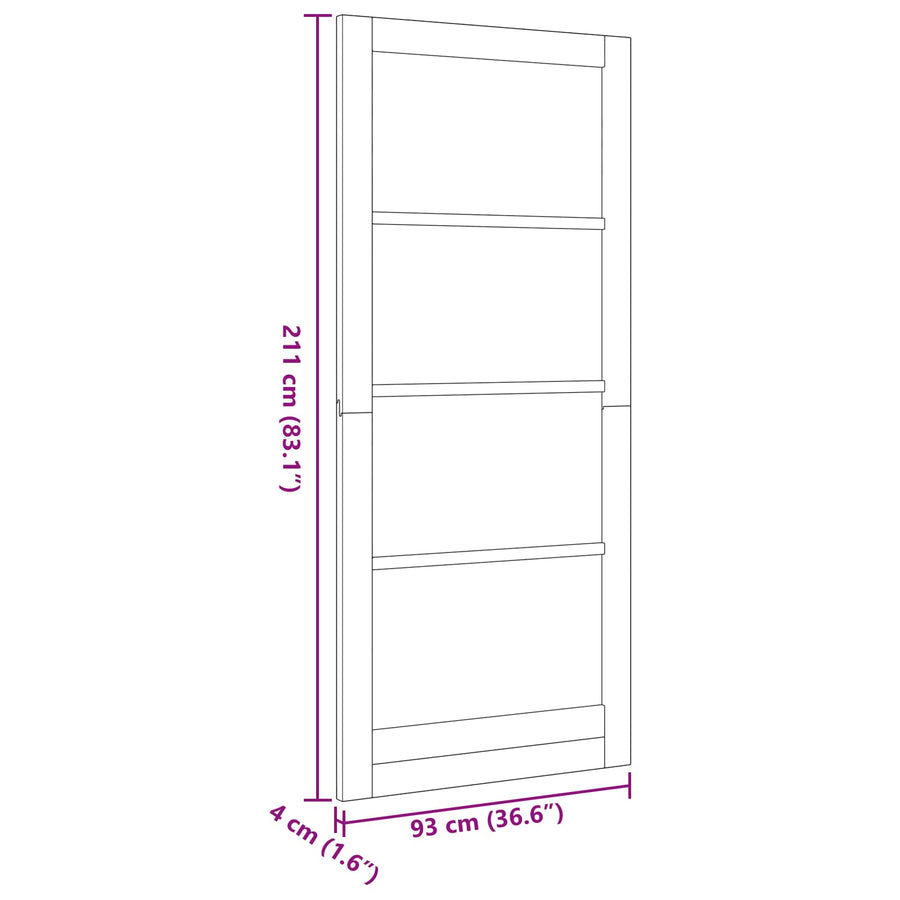 Binnendeur Naturel 93 x 211 cm Multiplex