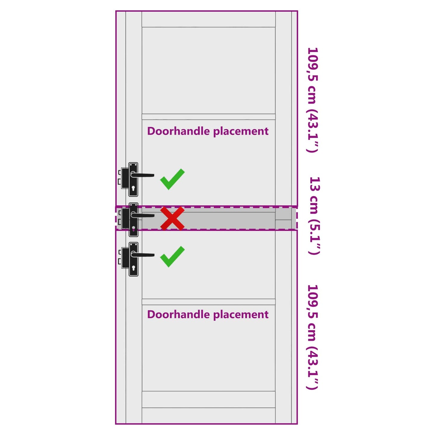 Binnendeur Wit 93 x 232 cm Multiplex