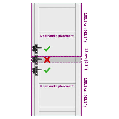 Binnendeur Wit 93 x 232 cm Multiplex