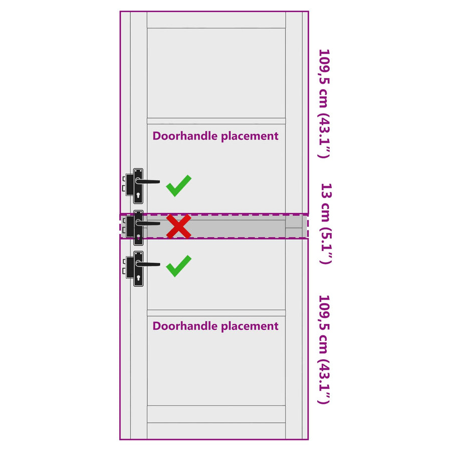 Binnendeur Wit 93 x 232 cm Multiplex