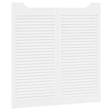Schuifdeuren 2 pcs Wit Massief grenenhout