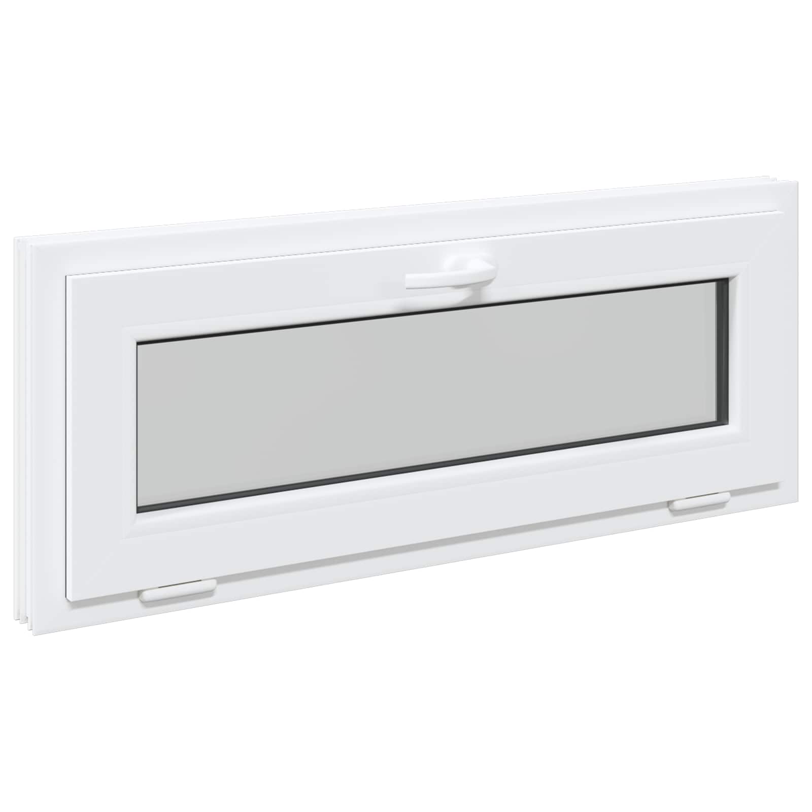 Kelderraam RISOR 100 x 40 cm PVC en glas Wit