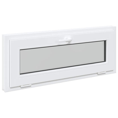 Kelderraam RISOR 100 x 40 cm PVC en glas Wit