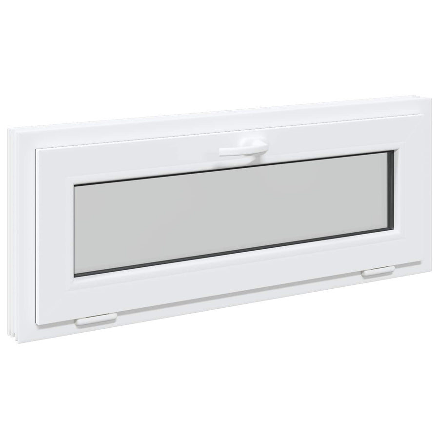 Kelderraam RISOR 100 x 40 cm PVC en glas Wit