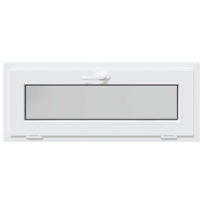 Kelderraam RISOR 100 x 40 cm PVC en glas Wit