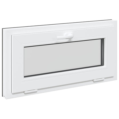 Kelderraam RISOR 80 x 40 cm PVC en glas Antracietkleurig