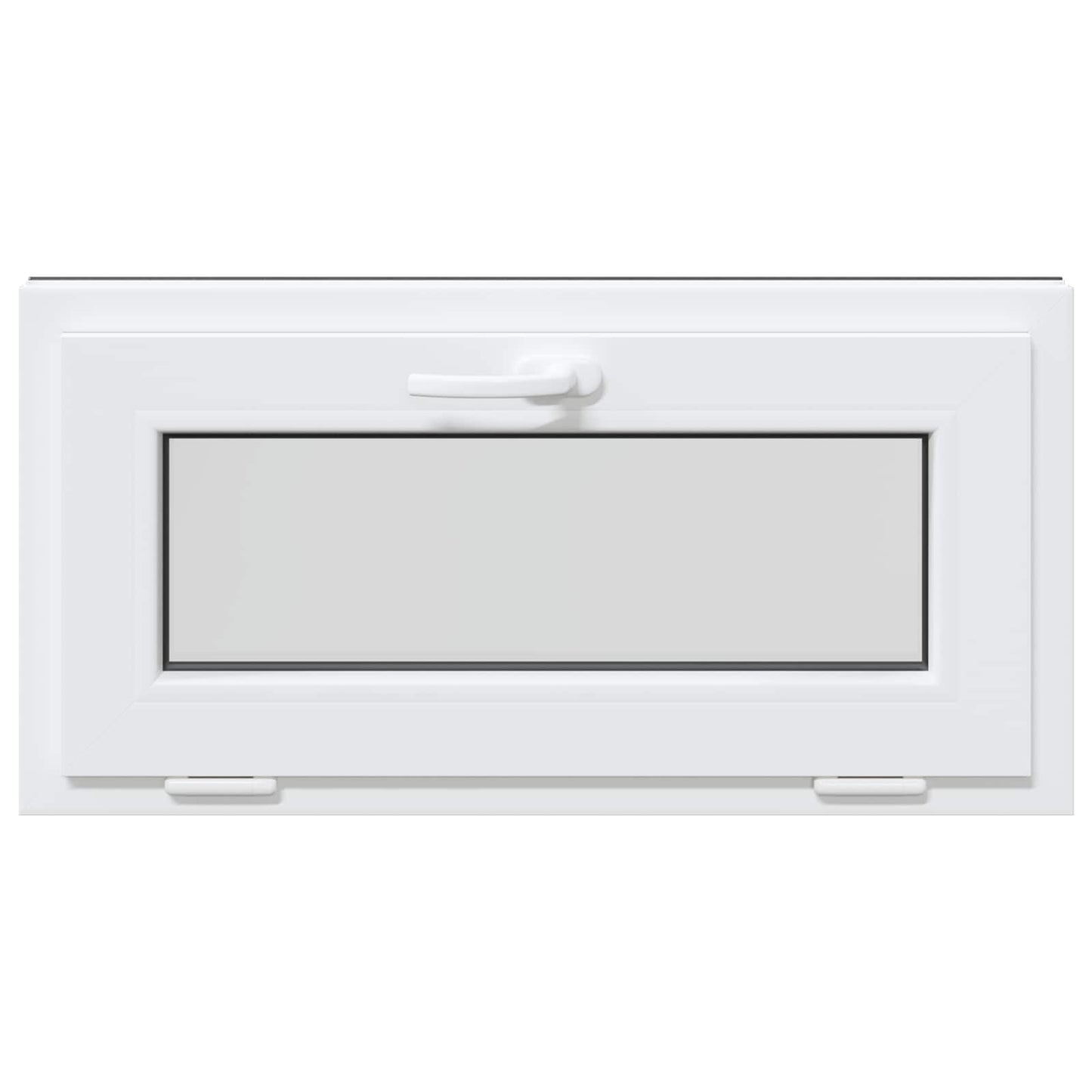 Kelderraam RISOR 80 x 40 cm PVC en glas Antracietkleurig