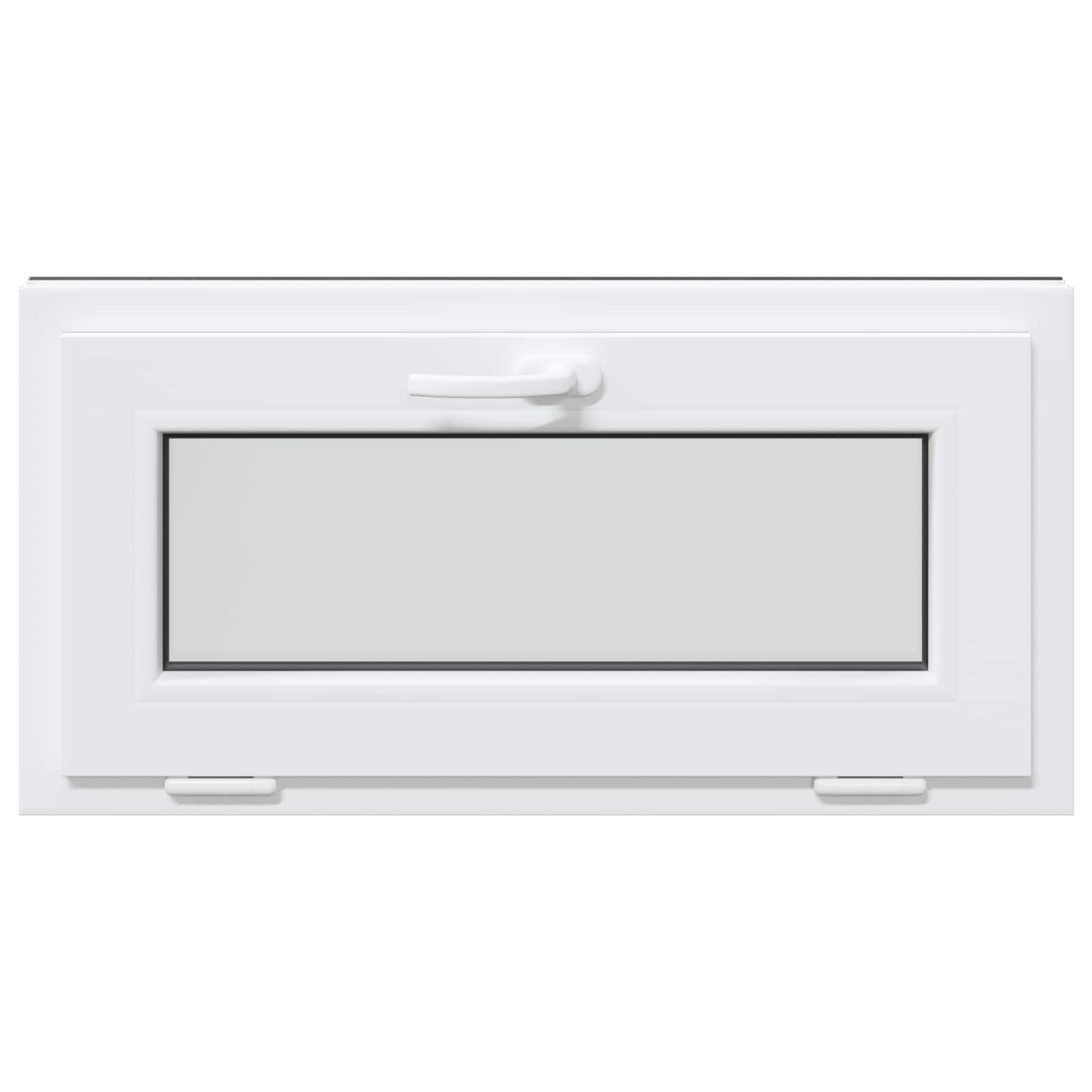 Kelderraam RISOR 80 x 40 cm PVC en glas Antracietkleurig