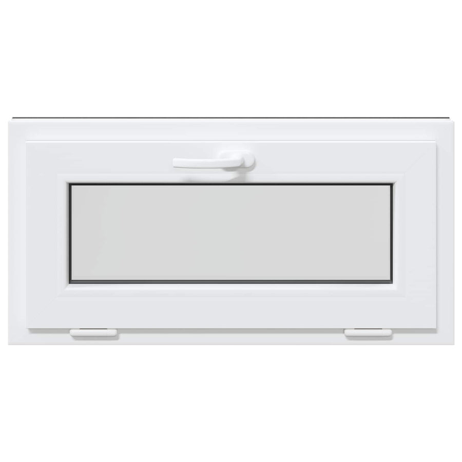 Kelderraam RISOR 80 x 40 cm PVC en glas Antracietkleurig