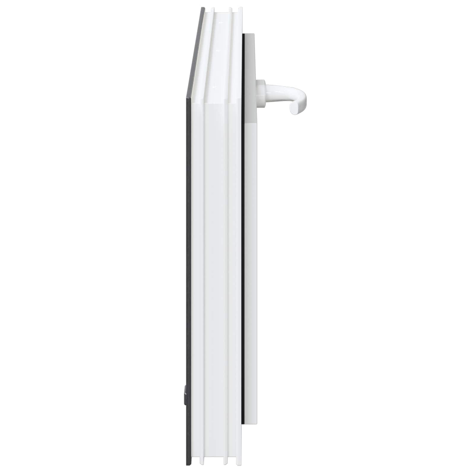 Kelderraam RISOR 80 x 40 cm PVC en glas Antracietkleurig
