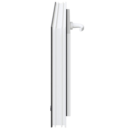Kelderraam RISOR 80 x 40 cm PVC en glas Antracietkleurig