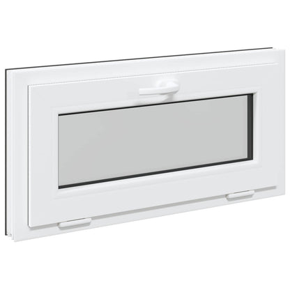 Kelderraam RISOR 80 x 40 cm PVC en glas Antracietkleurig