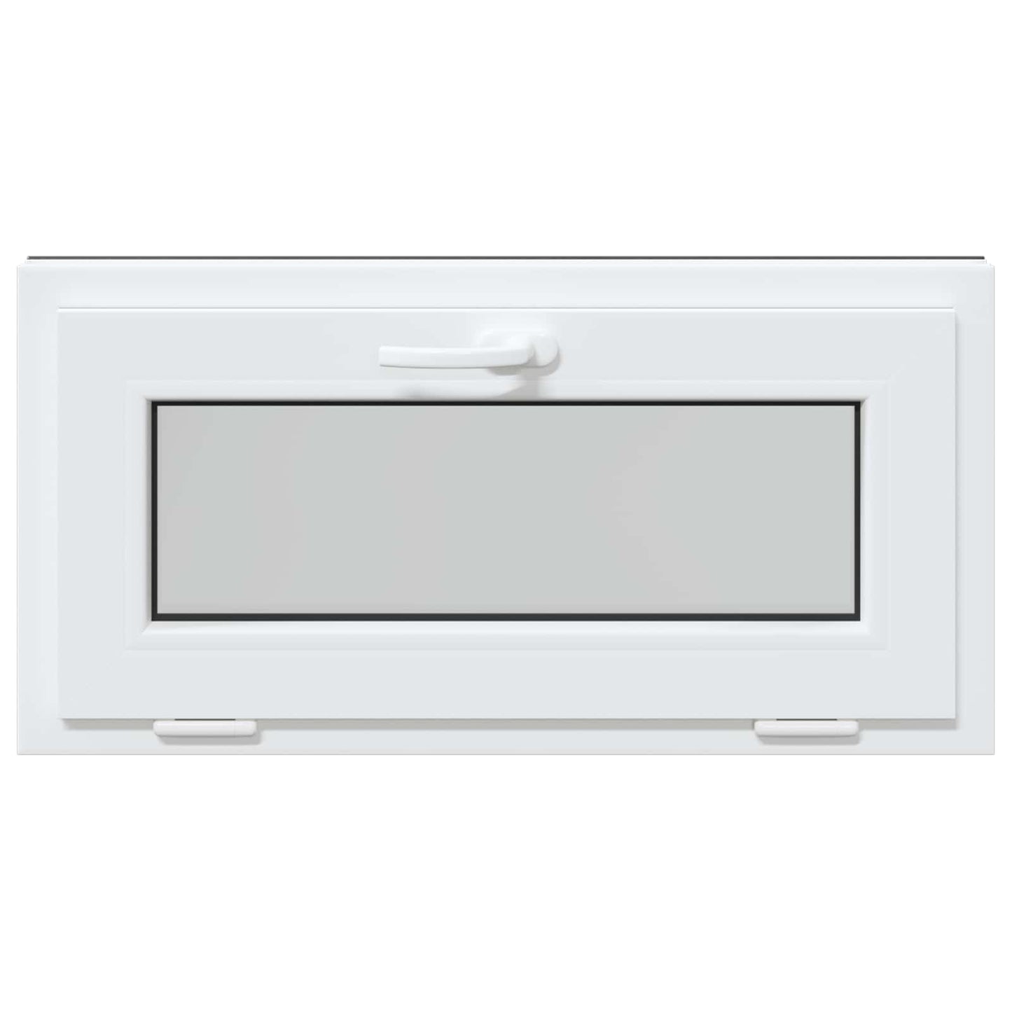 Kelderraam RISOR 80 x 40 cm PVC en glas Antracietkleurig