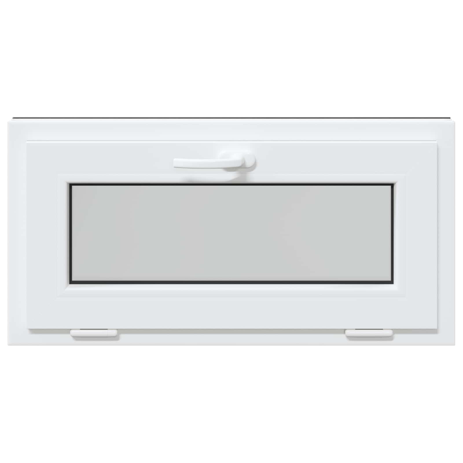 Kelderraam RISOR 80 x 40 cm PVC en glas Antracietkleurig