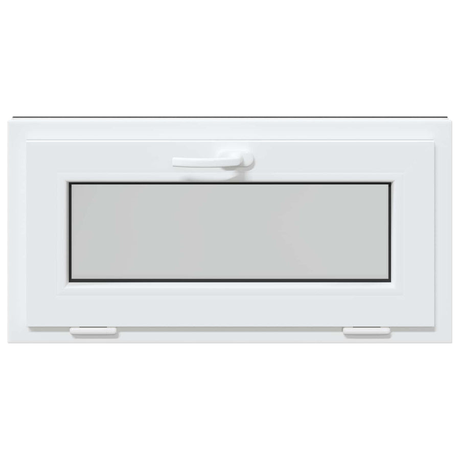 Kelderraam RISOR 80 x 40 cm PVC en glas Antracietkleurig
