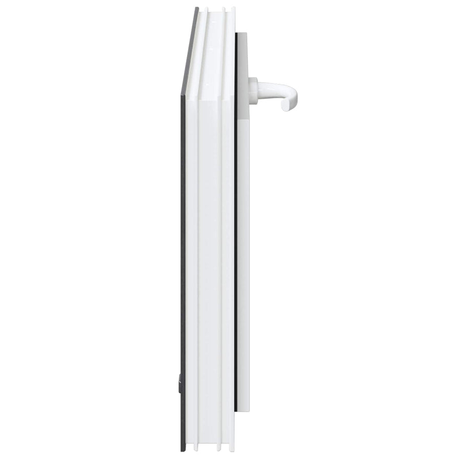 Kelderraam RISOR 80 x 40 cm PVC en glas Antracietkleurig