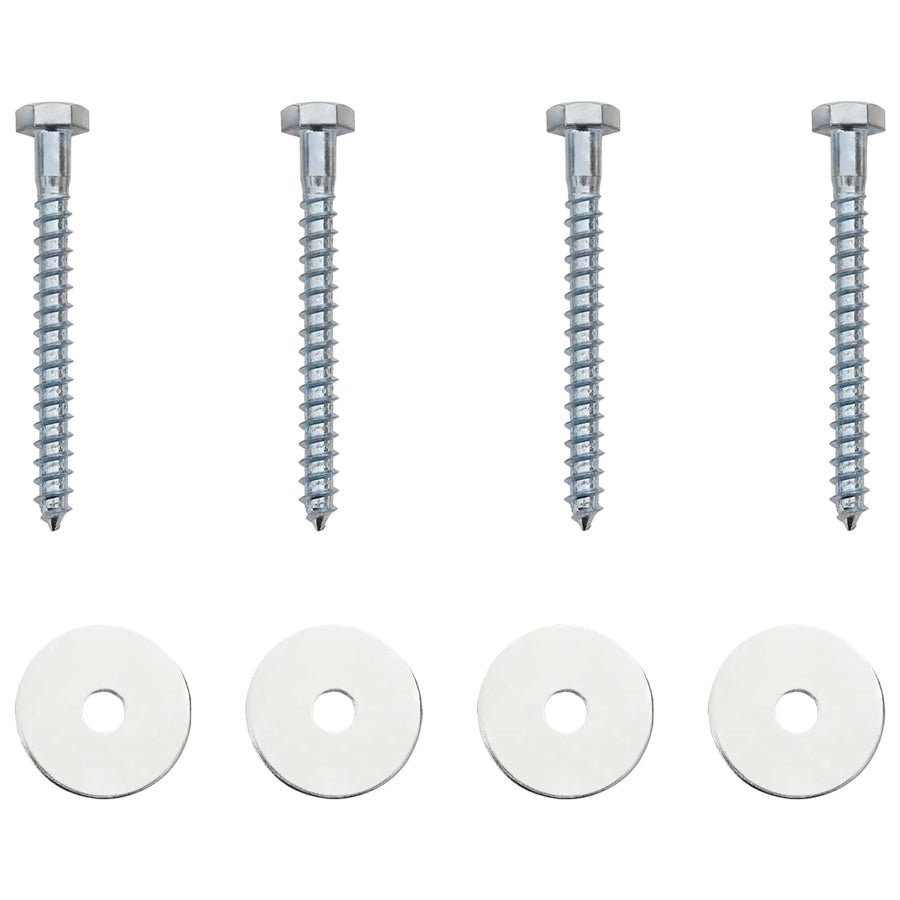 Aardeankers 4 pcs Zilverkleurig Ø10 x 30 cm