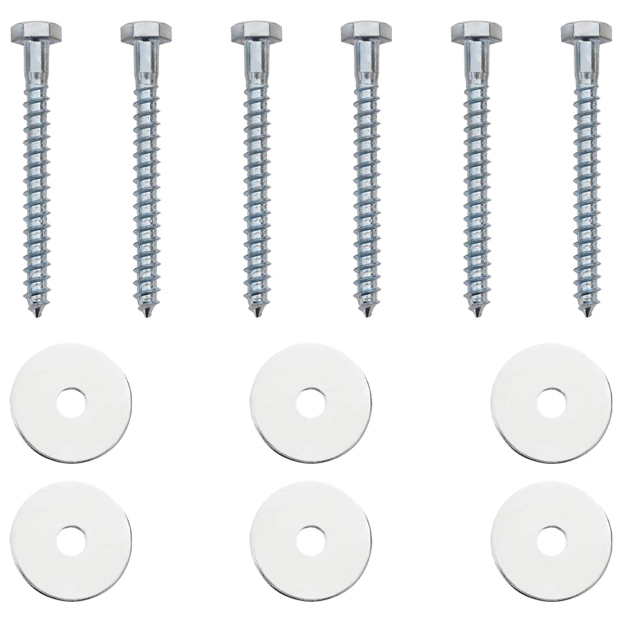 Aardeankers 6 pcs Zilverkleurig Ø10 x 30 cm