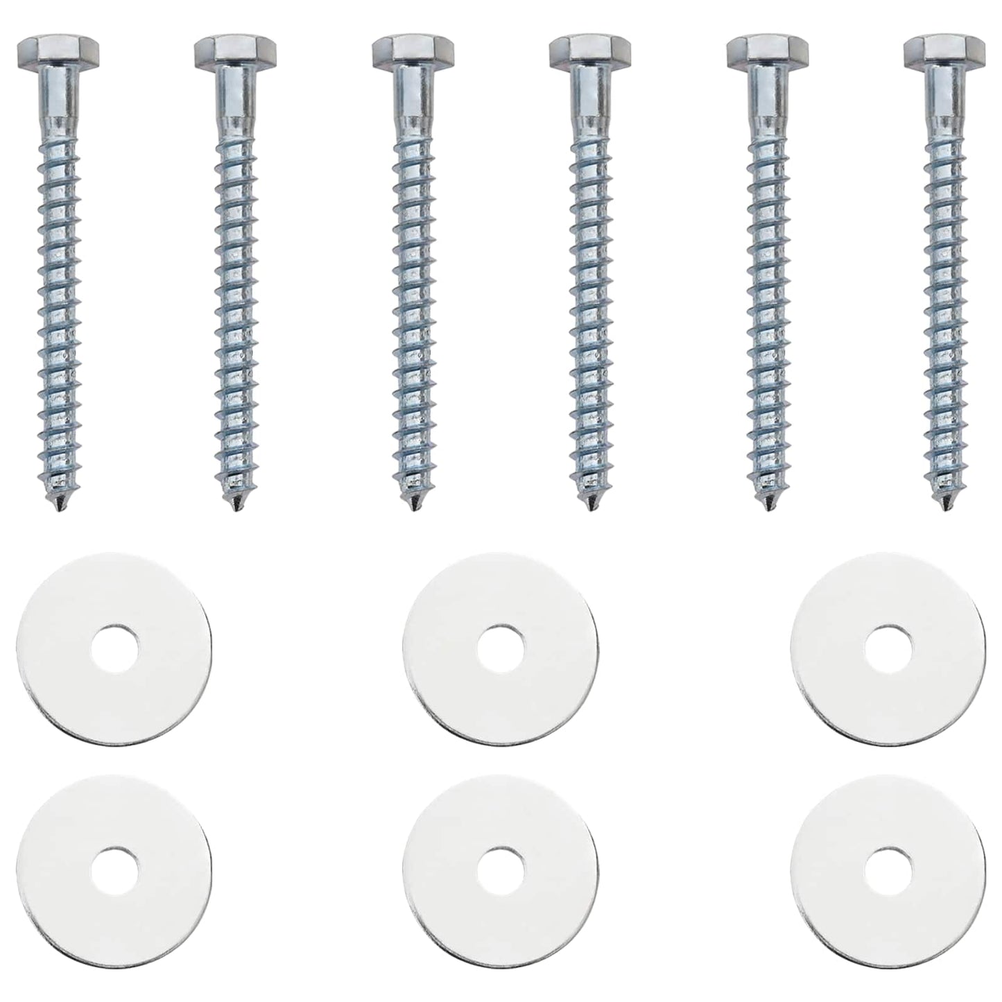 Aardeankers 6 pcs Zilverkleurig Ø10 x 40 cm