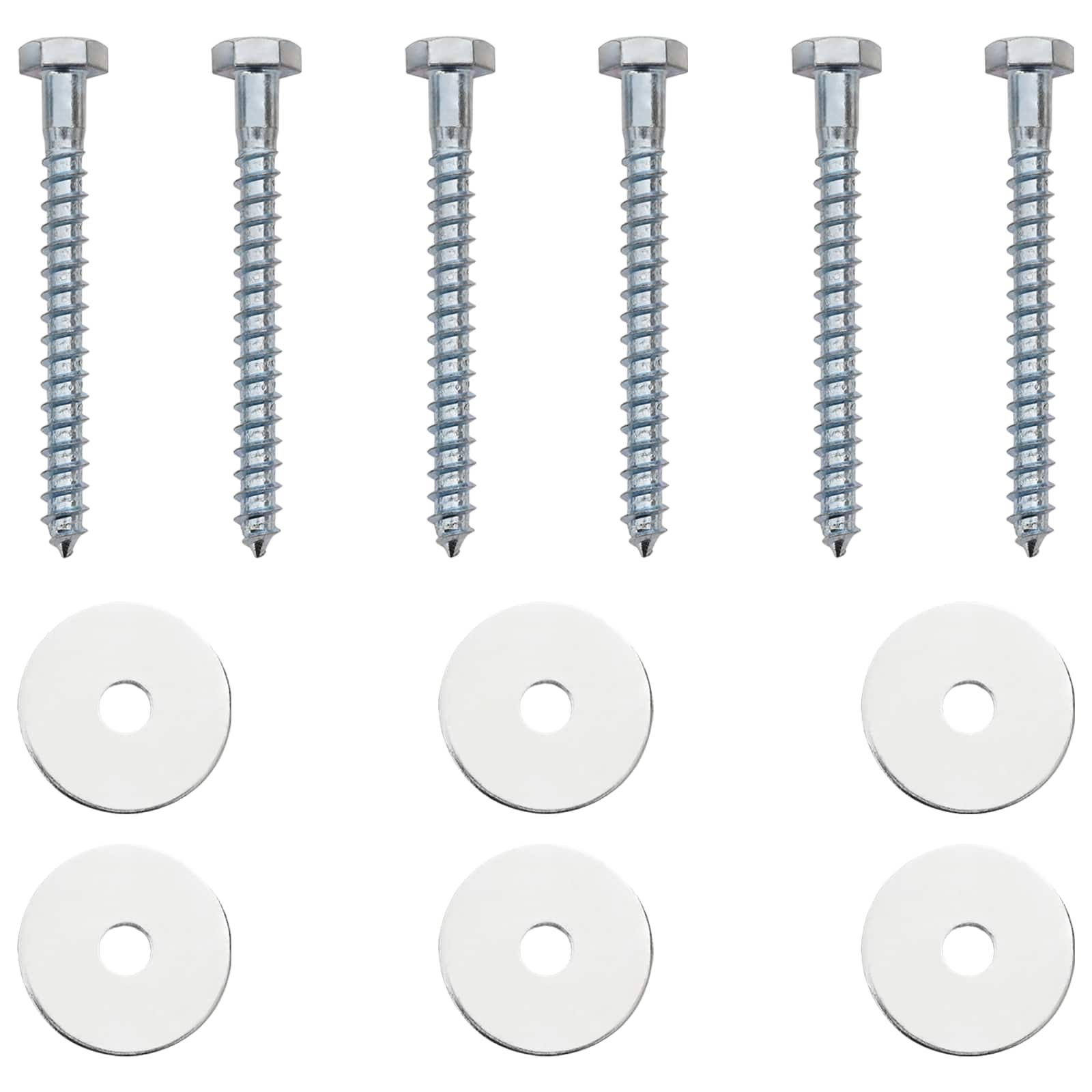 Aardeankers 6 pcs Zilverkleurig Ø10 x 40 cm