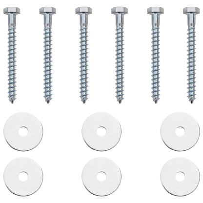 Aardeankers 6 pcs Zilverkleurig Ø10 x 40 cm