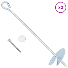 Aardeankers 6 pcs Zilverkleurig Ø10 x 40 cm