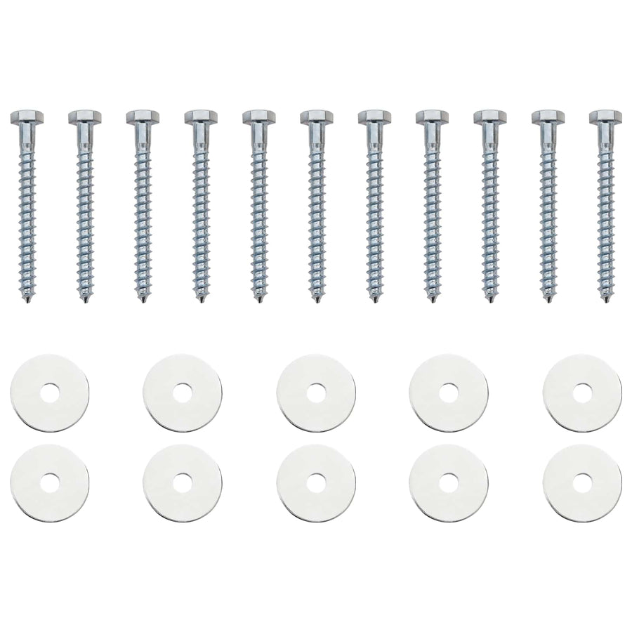 Aardeankers 10 pcs Zilverkleurig Ø10 x 40 cm