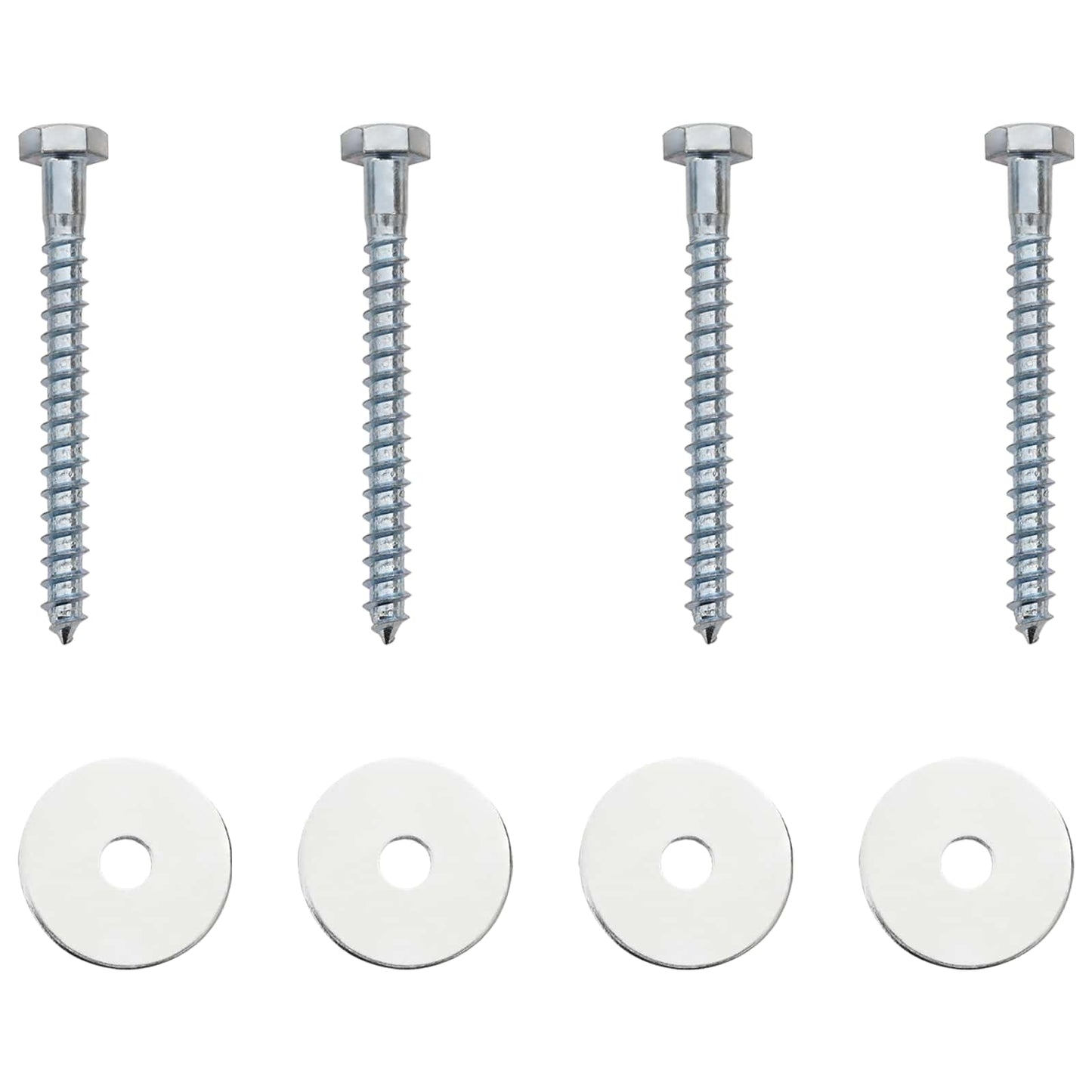 Aardeankers 4 pcs Zilverkleurig Ø10 x 50 cm