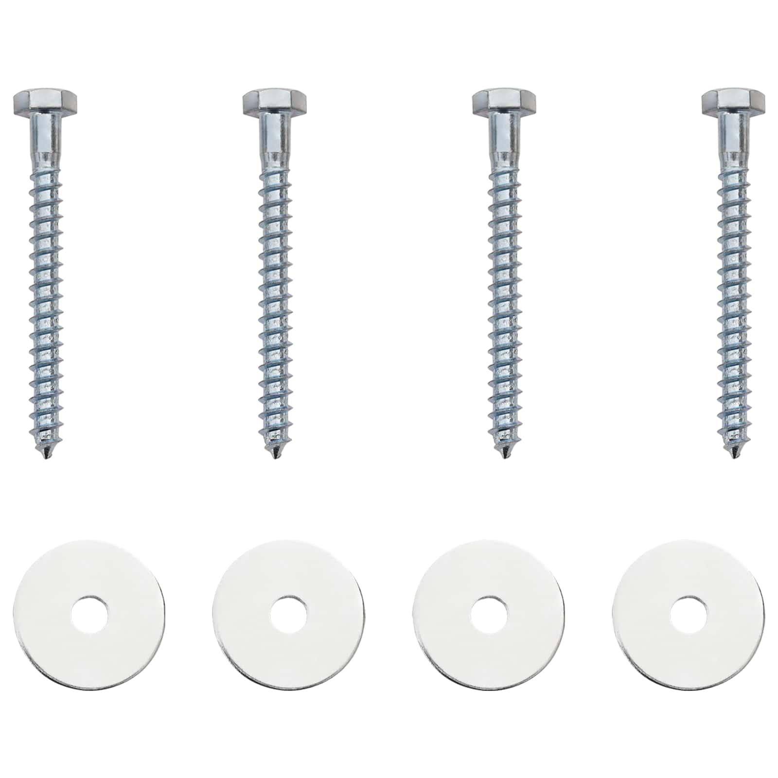 Aardeankers 4 pcs Zilverkleurig Ø10 x 50 cm