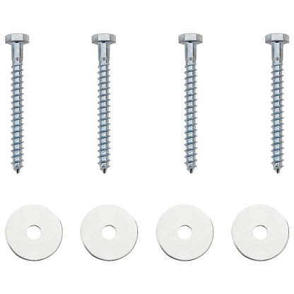Aardeankers 4 pcs Zilverkleurig Ø10 x 50 cm